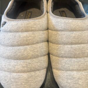 Polo by Ralph Lauren Gray Quilted Men's Slip-Ons